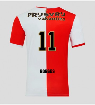Feyenoord Goncalo Borges #11 Hjemmebanetrøje 2025-26 Kortærmet